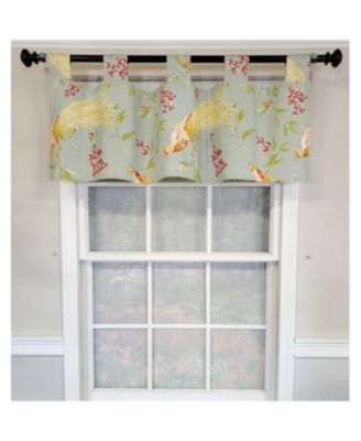 4" Top Tab High Quality Fabric Long Tail Tab Valance for Windows 50" x 16" Sky
