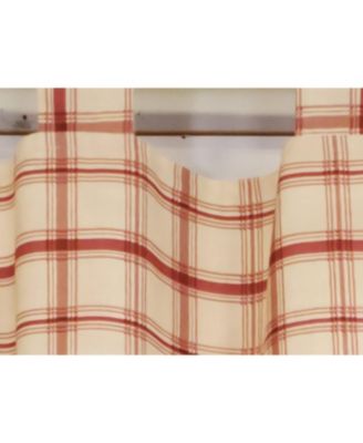 4" Top Tab High Quality Fabric Al Fresco Tab Valance for Windows 50" x 16" Burgundy