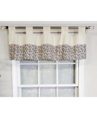 4" Top Tab High Quality Fabric Petite flower Tab Valance for Windows 50" x 15" Multi
