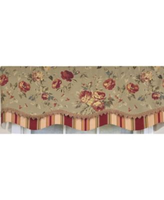 100% Cotton Lymington Glory  Fully lined Windows Rod Pocket Valance 50" x 16"  Green