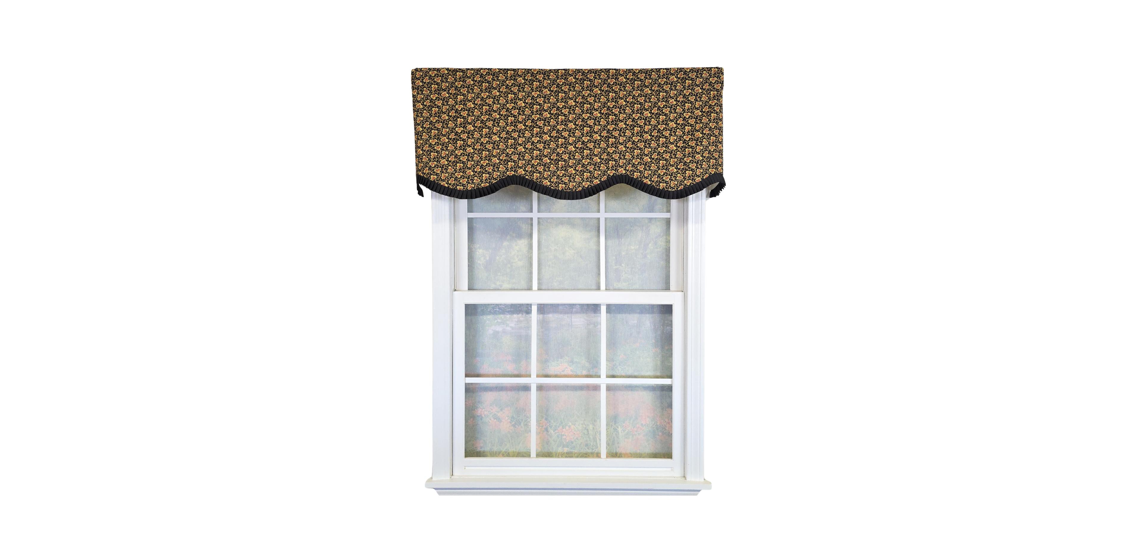 Rlf Home 100% Cotton Flemington Provance Fully lined Windows Rod Pocket Valance