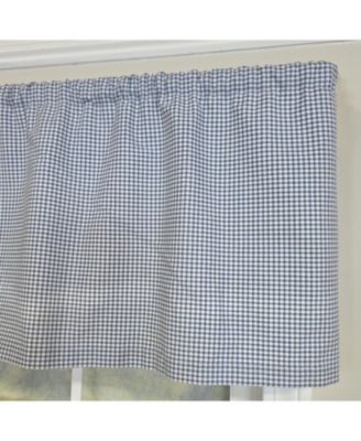100% Cotton Crosswell Tailored  Unlined Windows Rod Pocket Valance 51" x 12"  Blue