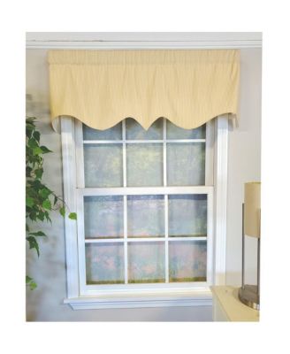 Pin Stripe Regal 3" Rod Pocket Lining Luxurious and Elegant Window Treatment Valance 50" x 17" Yellow