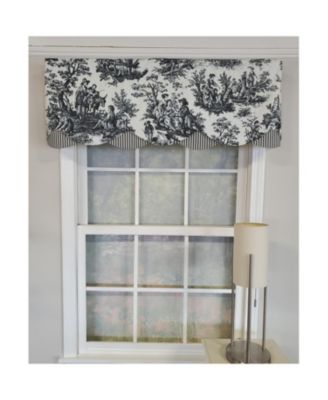 3" Rod Pocket High Quality Fabric Glory Days Petticoat Valance for Windows 50" x 15" Black