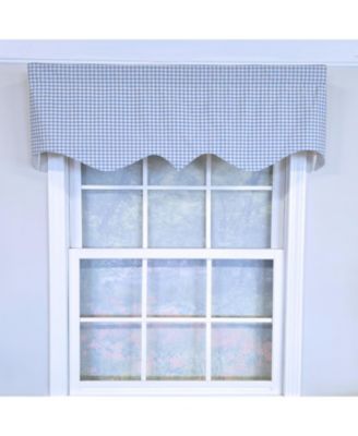 100% Cotton Gingham Regal With Poly/Cotton Ivory lining Rod Pocket Valance 50" x 17" Blue