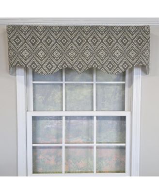 100% Cotton Corsica Regal  Fully lined Windows Rod Pocket Valance 50" x 17"  Gray