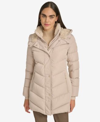 Calvin Klein - Women's Lined Hooded Puffer Coat