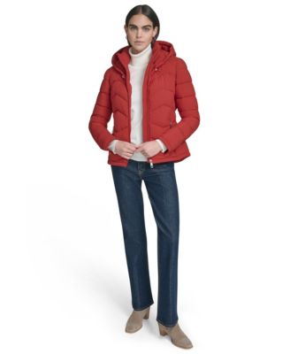 Women's Short Zip-Up Hooded Puffer Coat