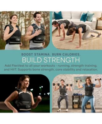 2-in-1 Adjustable Weighted Vest + Ankle Weights (15 & 20lbs) – Reflective Training Vest with Phone Pocket