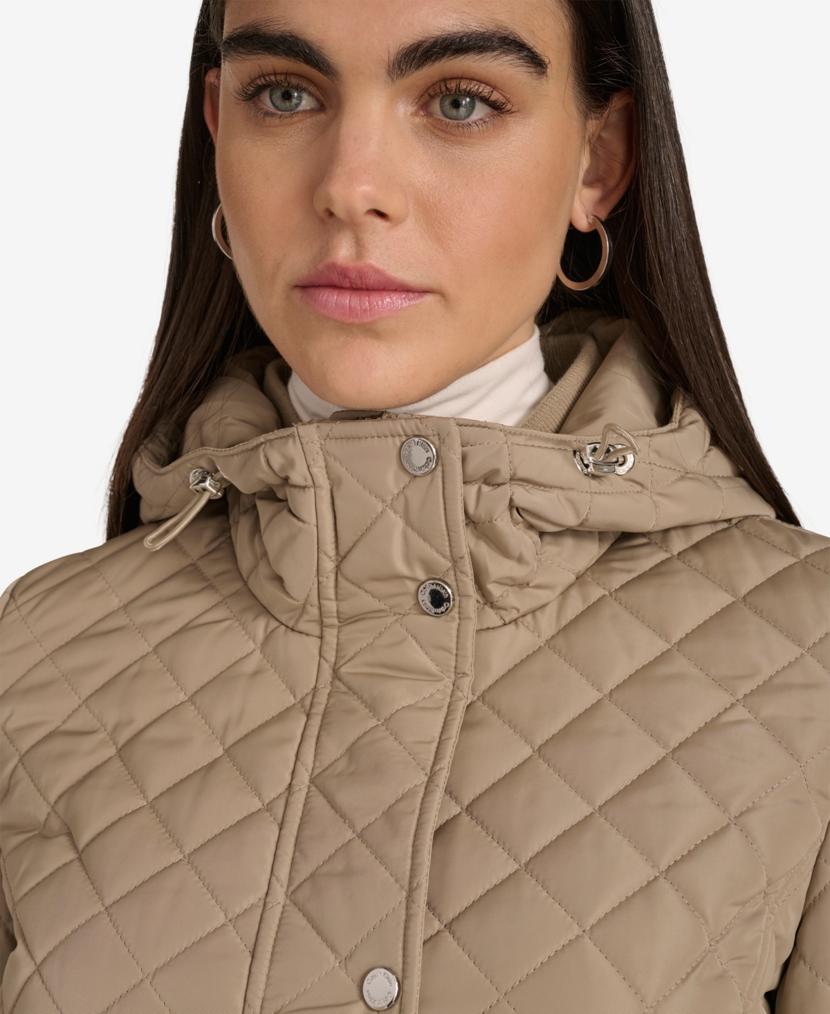 Calvin Klein Women's Anorak Quilted Jacket In Brown
