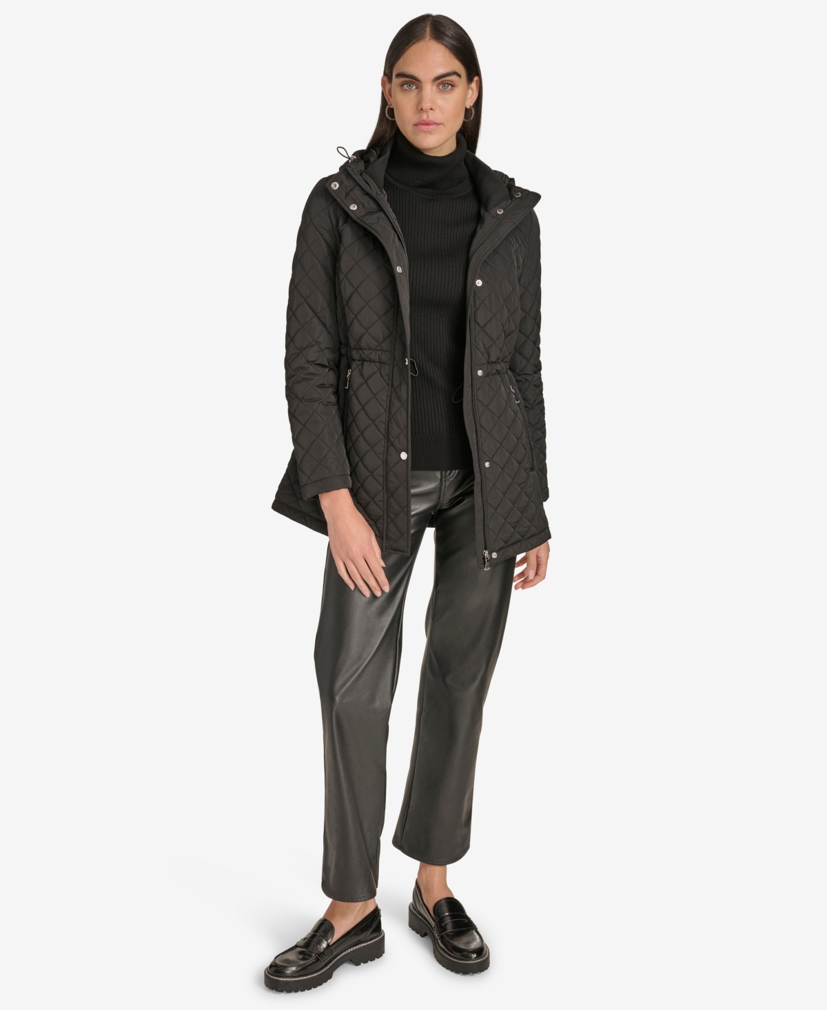 Calvin Klein Women's Anorak Quilted Jacket In Black