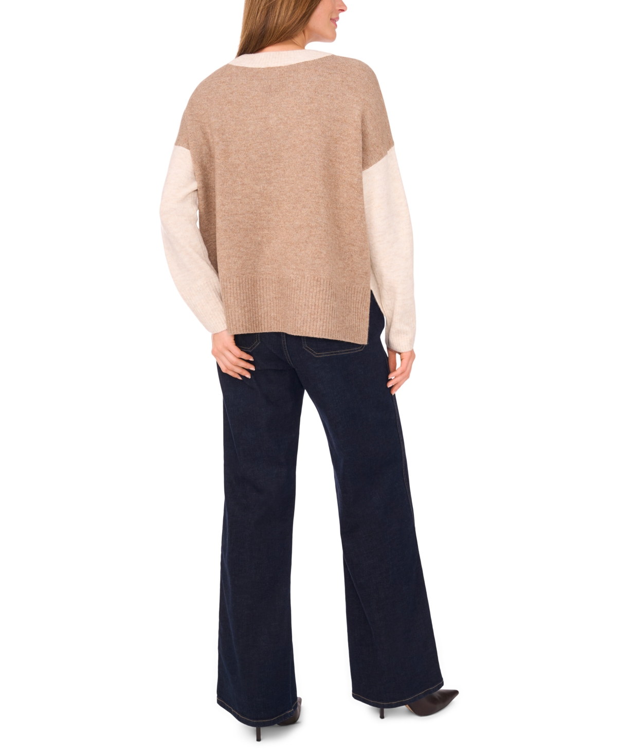 Vince Camuto Two Tone Sweater In Pink