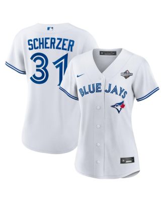 Nike - Women's Max Scherzer White Toronto Blue Jays 2025 World Series Home Replica Player Jersey