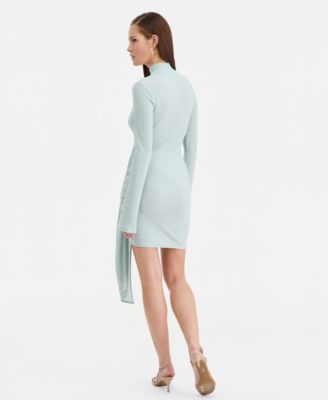 Women's Tie-Front Shine Minidress, Macy's Exclusive