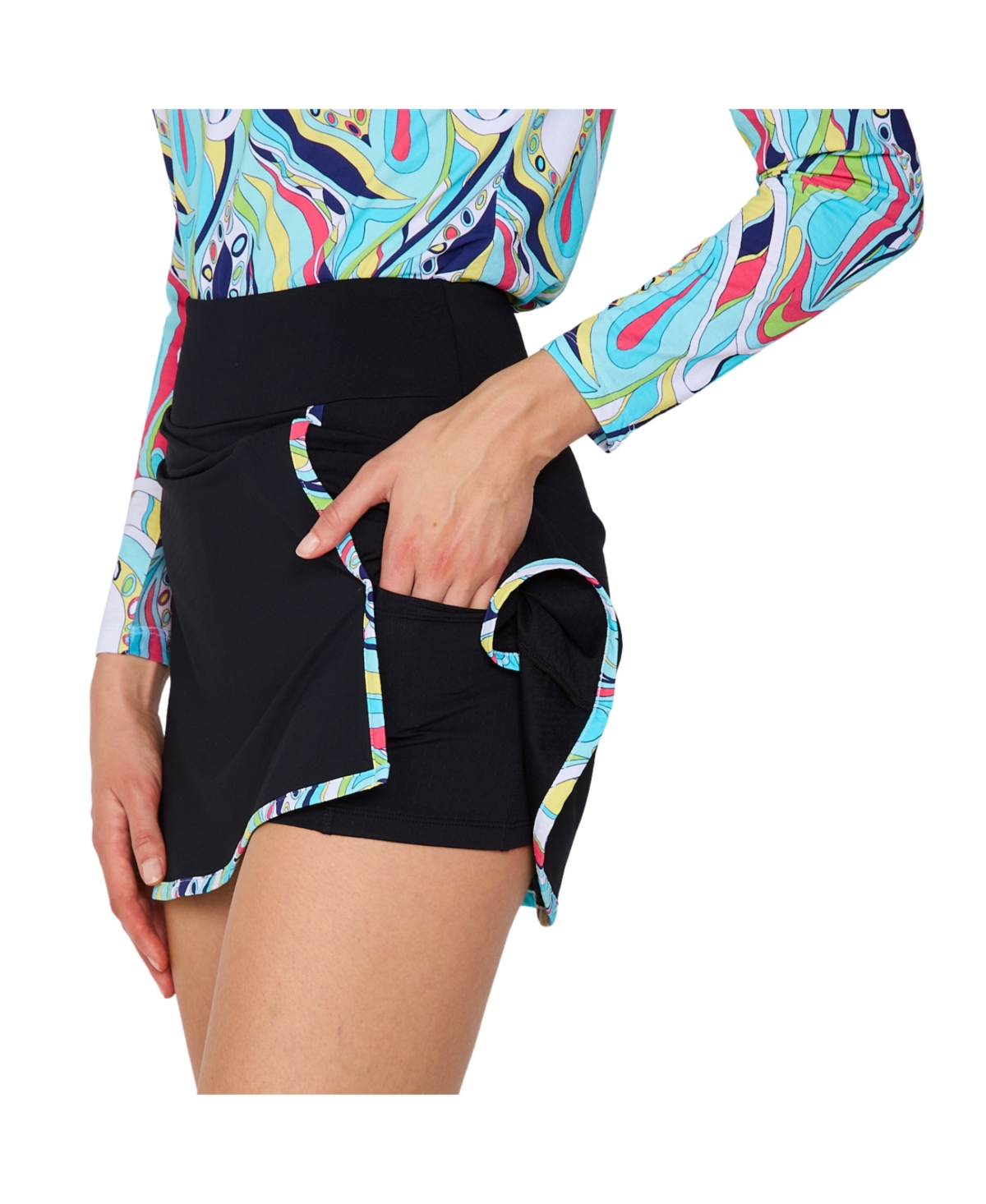 G Lifestyle Clothing Women's Color Contrast Skort