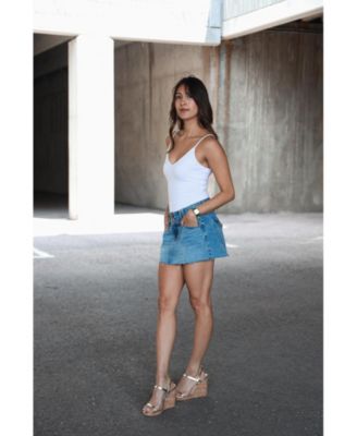 Women's Tank Watch Roman Dial Green Leather Strap