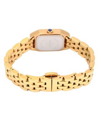 Womens 20x22mm Gold-Tone Panther Link Bracelet Watch