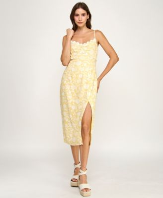 Juniors' Sleeveless Ric Rac Bust Slim Midi Dress