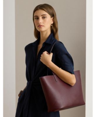 Faux-Leather Reversible Tote Bag