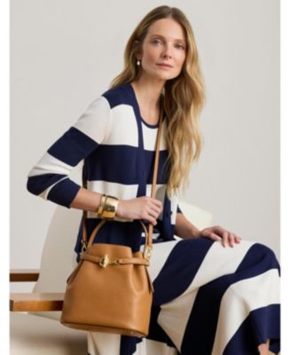 Lauren Ralph Lauren Small Leather Blaike Bucket Bag - Macy's