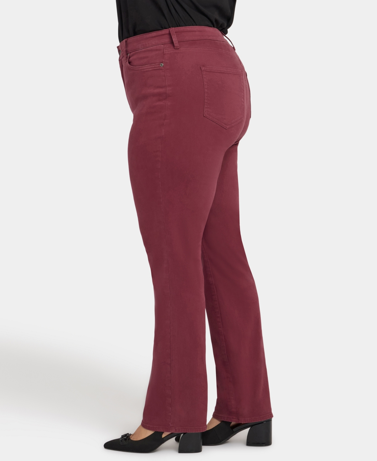 Nydj Plus Size High Rise Marilyn Straight Jeans In Brown