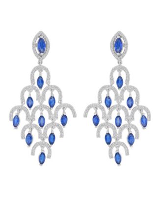 Blue Sapphire (2.82 ct. t.w.) & Diamond Dangling Earrings