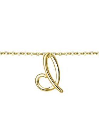 Stylish 14K Gold Plated Twisted Initial Necklace