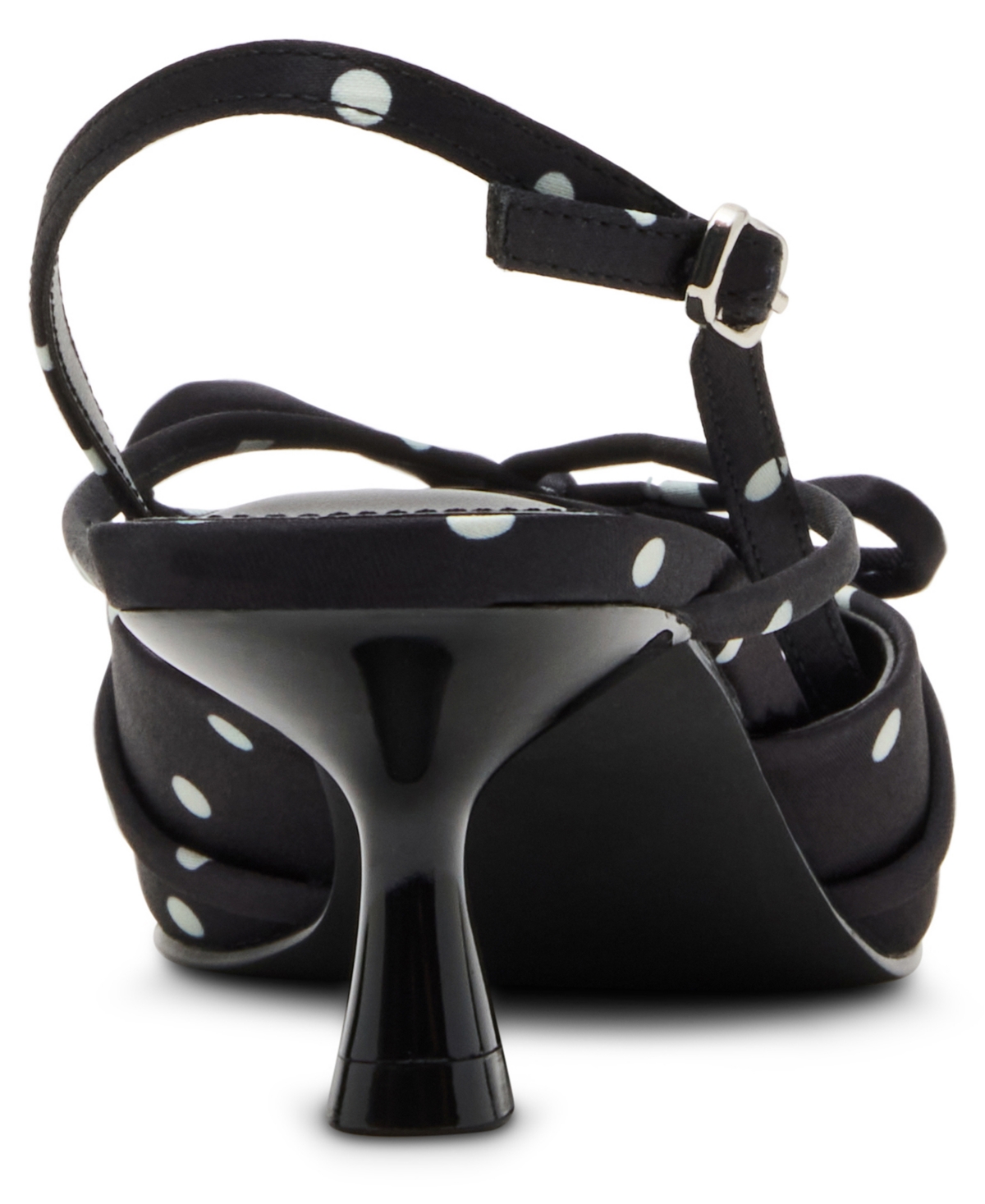 Madden Girl Women's Vixen Bow Slingback Kitten Heel Pumps In Black