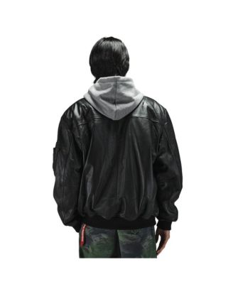 Men's Leather Ma-1 Flight Jacket