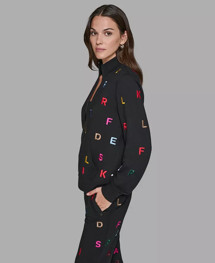 Women's Mock Neck Front Zipper Jacket - thumbnail 2