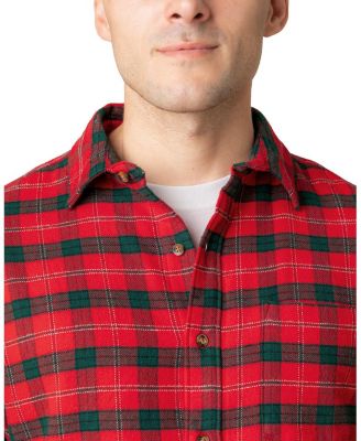 Men's Organic Long Sleeve Flannel Button Down Shirt