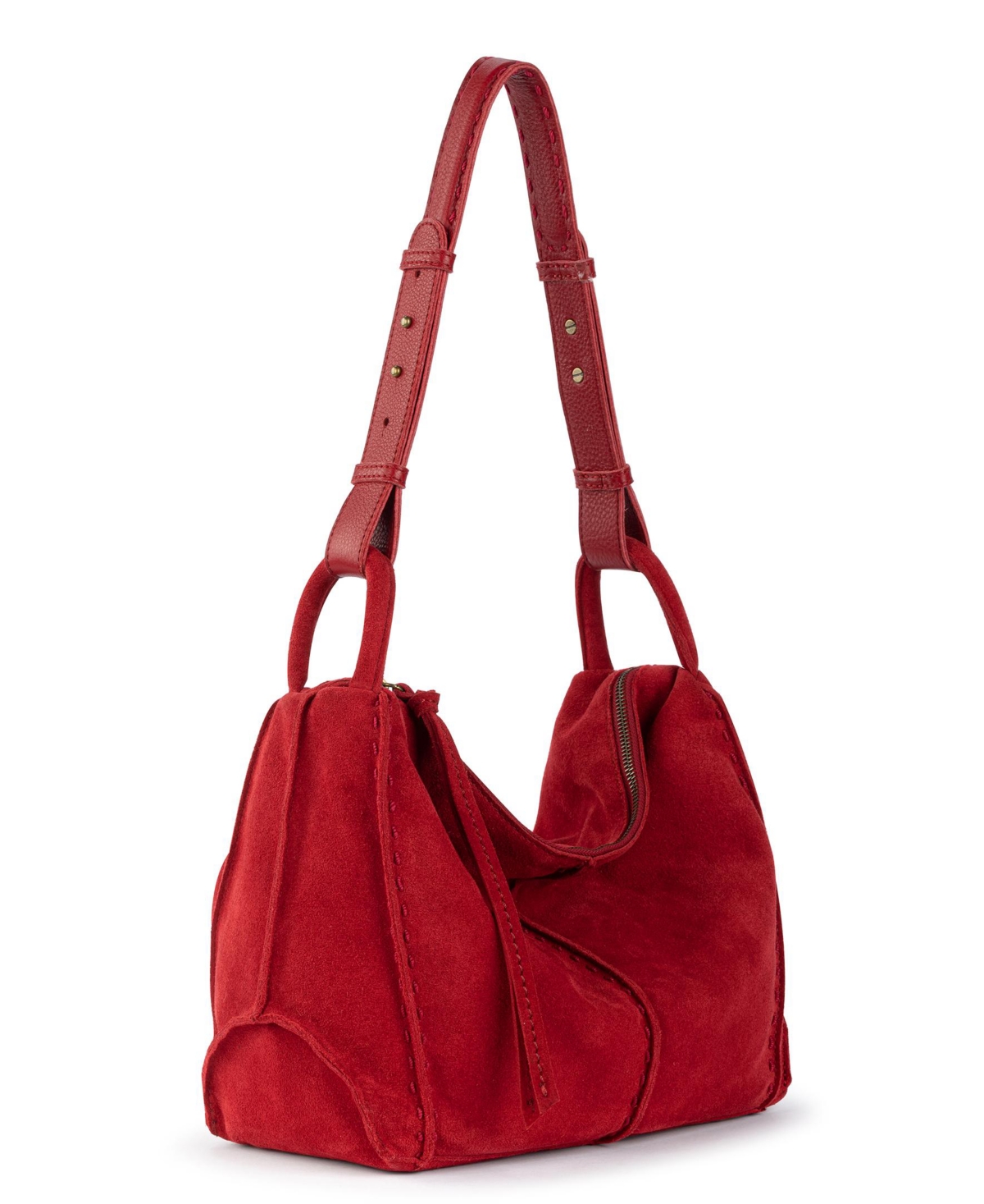 The Sak Los Feliz Leather Medium Hobo Bag In Red