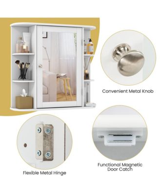 Bathroom Wall Cabinet w/ Mirror Modern Medicine Cabinet w/ Mirrored Door