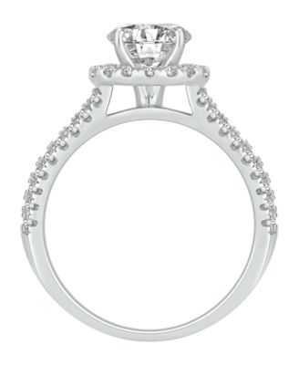 Diamond Halo Engagement Ring (2 ct. t.w.) in 14k White Gold