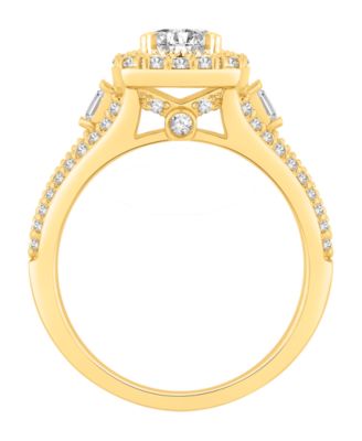 Diamond Halo Engagement Ring (7/8 ct. t.w.) in 14k Yellow Gold