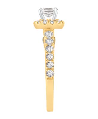 Diamond Halo Bridal Set (1-1/2 ct. t.w.) in 14k Two-Tone Gold