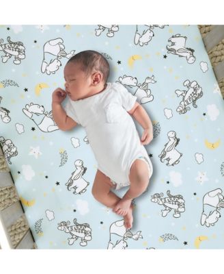 Baby Disney Starlight Pooh 3-Piece Blue Nursery Crib Bedding Set