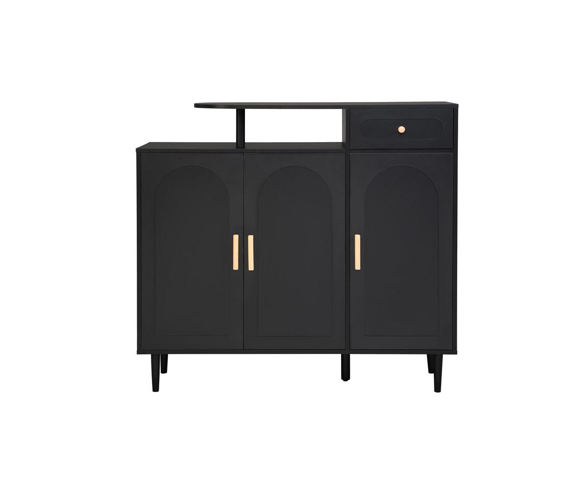 Casainc Storage Cabinet with Arched Doors and Drawer