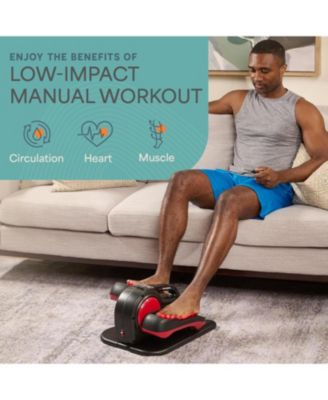 Under Desk Elliptical with Red Light – Quiet Seated Pedal Exerciser, Foot Pedal Exercise Machine for Home, Office & Rehab