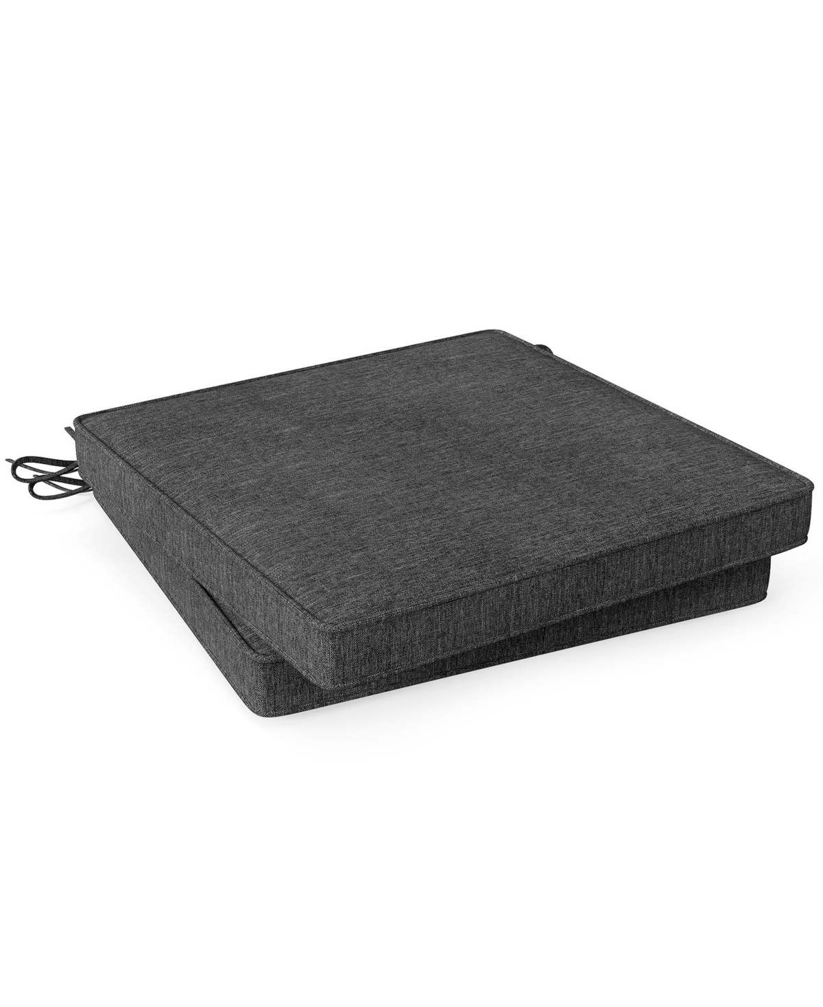 Sugift Outdoor Chair Cushion Set of 2 Waterproof Fade-Resistant Olefin Seat Cushions-Gray