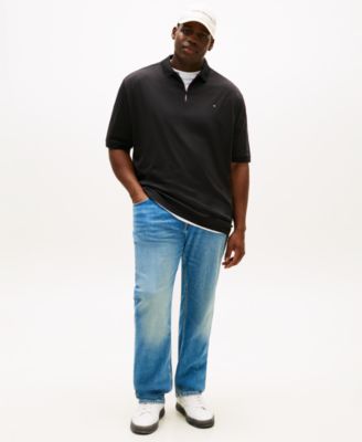 Men's Big & Tall Zippered Polo Shirt
