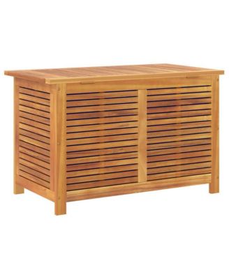 Garden Storage Box Natural Wood Solid Acacia Wood