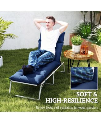 Lounge Chair Cushion Thick Outdoor Chaise Lounge Cushion