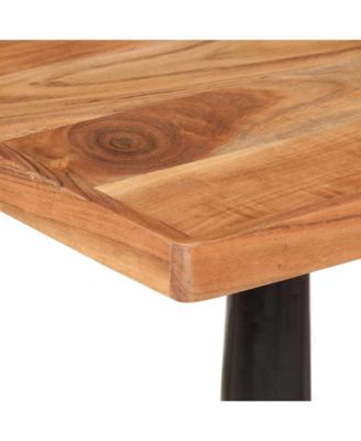 Bistro Table Natural Wood Solid acacia wood, cast iron