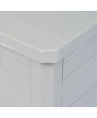 Storage Box Light grey Plastic with wood texture Medium