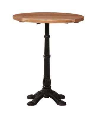 Bistro Table Natural Wood Solid Acacia wood, Cast iron Small