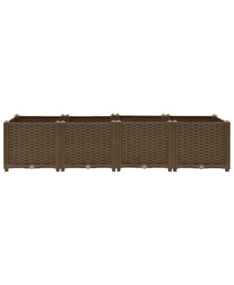 Raised Bed Brown Polypropylene 63 x 15.7 x 15 in Durable