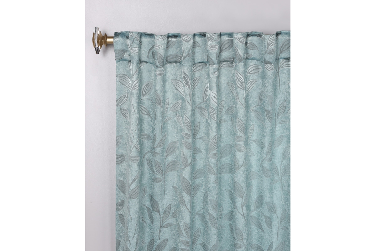 Superior Leaves Modern Bohemian Back Tab Blackout Curtain Set