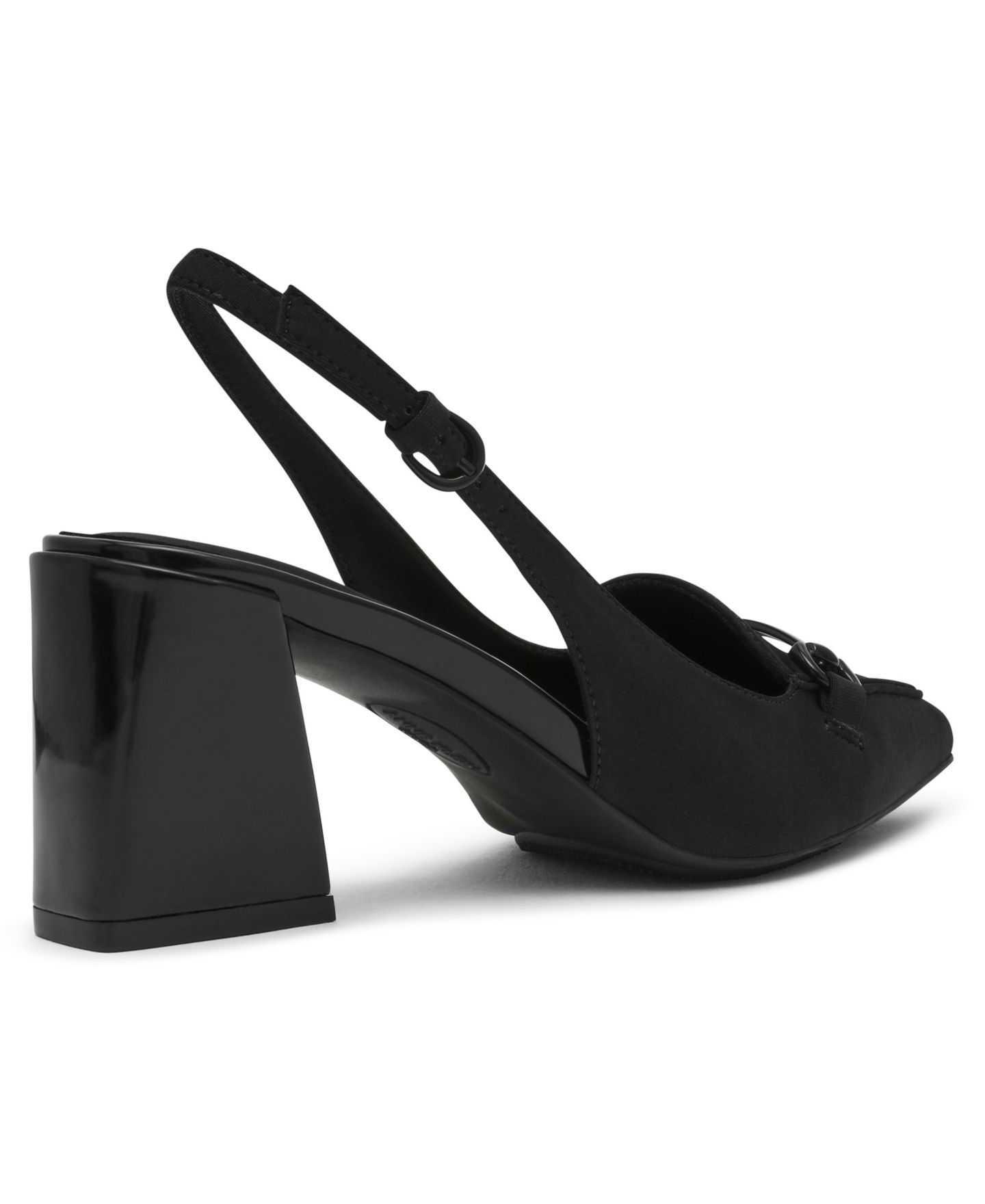 Женские туфли Anne Klein Royce Block Heel Tailored Slingback, цвет: Чёрный — фото 3