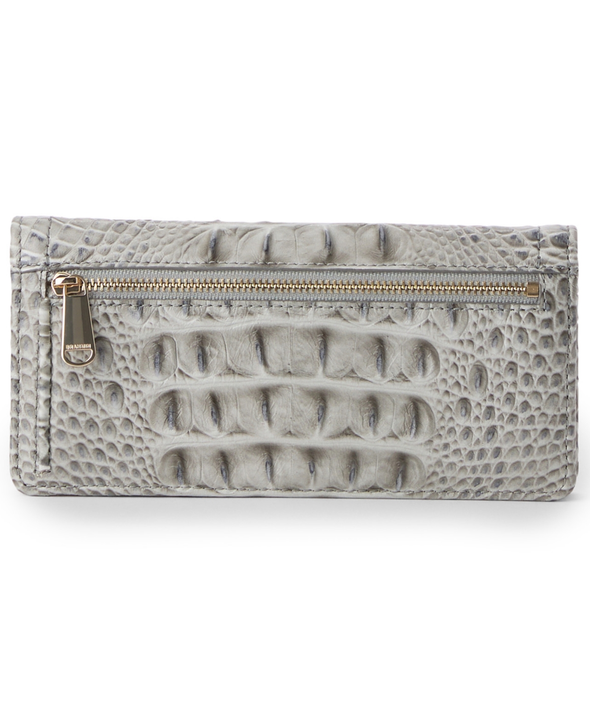 Brahmin Ady Alden Road Leather Continental Wallet In Gray